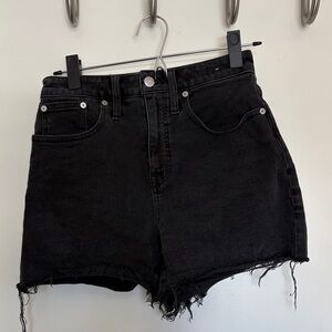 Madewell Black Curvy High-Rise Denim Shorts - Size 26